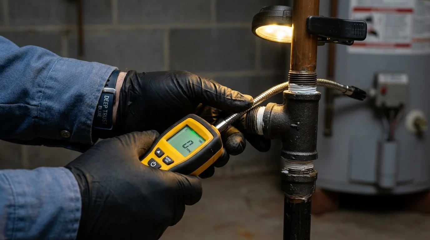 Gas leak detection with electronic sniffer by Johns Plumbing LLC in Peekskill